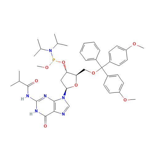 5'-O-(4,4'-DIMETHOXYTRITYL)-N2-ISOBUTYRYL-2'-DEOXYGUANOSINE-3'-(METHYL-N,N-DIISOPROPYL)PHOSPHORAMIDITE (CAS: 84416-84-2) - Related Chemical Product