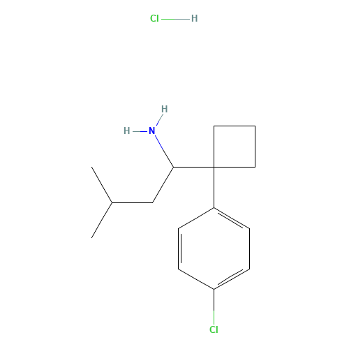 1-[1-(4-Chlorophenyl)cyclobutyl]-3-methylbutylamine hydrochloride (CAS: 84484-78-6) - Related Chemical Product