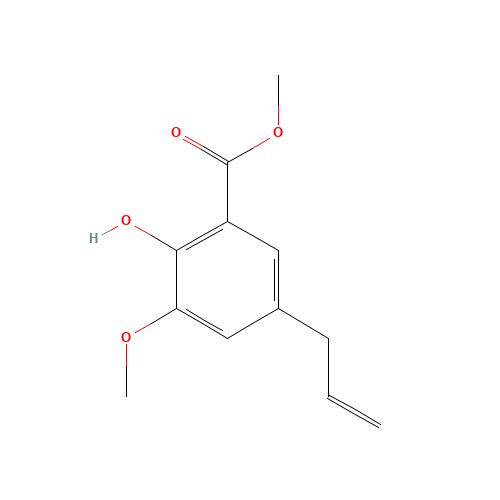Methyl 5-allyl-3-methoxysalicylate (CAS: 85614-43-3) - Chemical Structure and Molecular Formula 