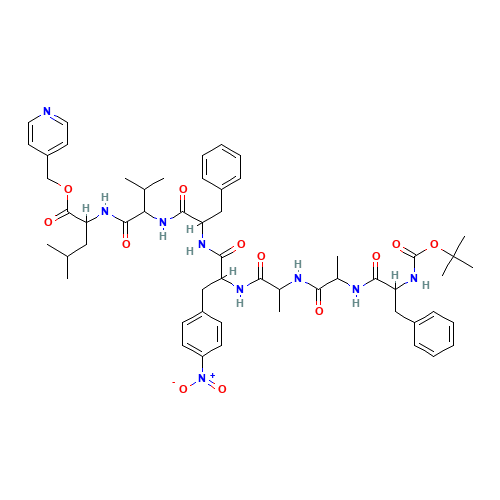 BOC-PHE-ALA-ALA-4-NITRO-PHE-PHE-VAL-LEU-PYRIDIN-4-YLMETHYL ESTER (CAS: 86063-97-0) - Related Chemical Product