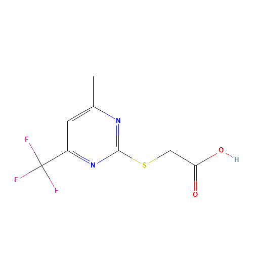(4-METHYL-6-TRIFLUOROMETHYL-PYRIMIDIN-2-YLSULFANYL)-ACETIC ACID (CAS: 88768-46-1) - Related Chemical Product