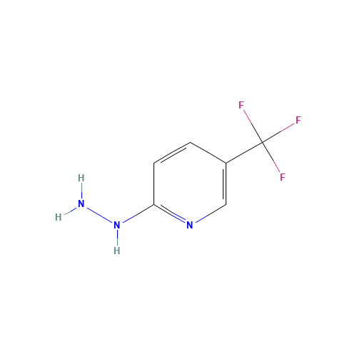 5-(TRIFLUOROMETHYL)PYRID-2-YLHYDRAZINE (CAS: 89570-85-4) - Chemical Structure and Molecular Formula 