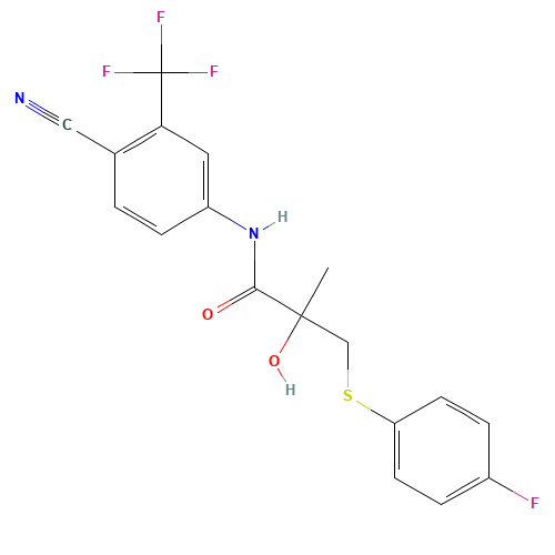 N-[4-Cyano-3-(trifluoromethyl)phenyl]-3-[(4-fluorophenyl)thio]-2-hydroxy-2-methylpropionamide (CAS: 90356-78-8) - Related Chemical Product