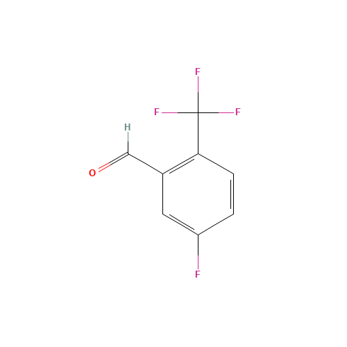 5-FLUORO-2-(TRIFLUOROMETHYL)BENZALDEHYDE (CAS: 90381-08-1) - Chemical Structure and Molecular Formula 