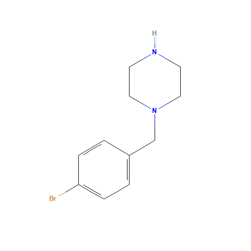 1-(4-BROMOBENZYL)PIPERAZINE (CAS: 91345-62-9) - Chemical Structure and Molecular Formula 