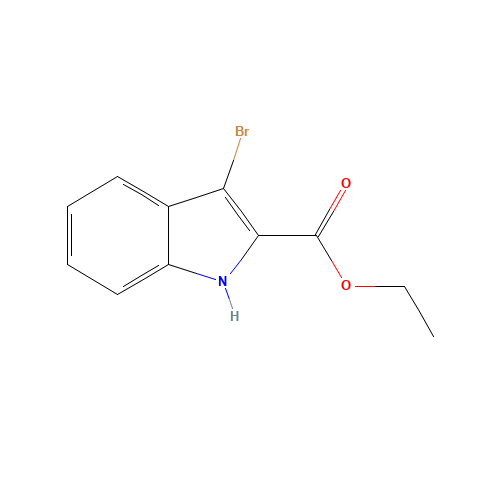 Ethyl 3-bromoindole-2-carboxylate (CAS: 91348-45-7) - Chemical Structure and Molecular Formula 