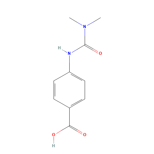 4-(3,3-DIMETHYL-UREIDO)BENZOIC ACID (CAS: 91880-51-2) - Chemical Structure and Molecular Formula 