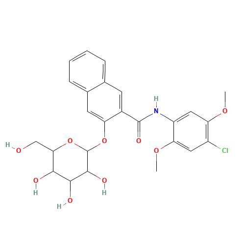 2-(BETA-D-GALACTOSIDOXY)NAPHTHOL AS-LC (CAS: 94123-05-4) - Chemical Structure and Molecular Formula 
