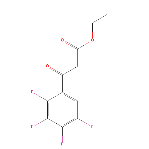 Ethyl 2,3,4,5-tetrafluorobenzoyl acetate (CAS: 94695-50-8) - Chemical Structure and Molecular Formula 