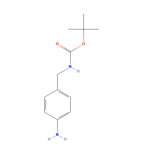 4-(N-BOC-AMINOMETHYL)ANILINE (CAS: 94838-55-8) - Chemical Structure and Molecular Formula 