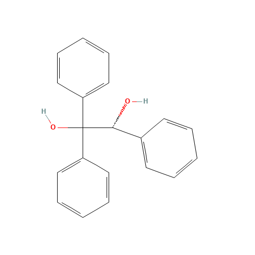 (R)-(+)-1,1,2-TRIPHENYL-1,2-ETHANEDIOL (CAS: 95061-46-4) - Chemical Structure and Molecular Formula 