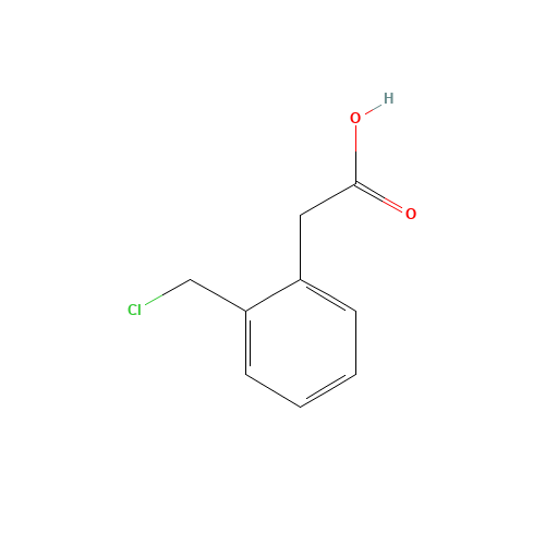 2-(CHLOROMETHYL)PHENYLACETIC ACID (CAS: 95335-46-9) - Chemical Structure and Molecular Formula 