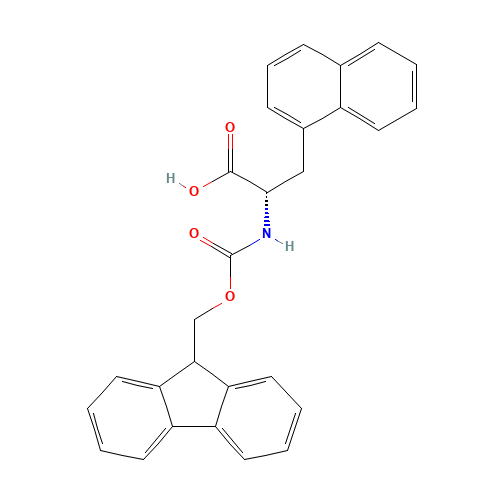 (S)-N-Fmoc-1-Naphthylalanine (CAS: 96402-49-2) - Chemical Structure and Molecular Formula 