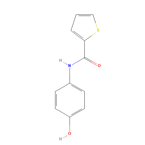 N-(4-HYDROXYPHENYL)THIOPHENE-2-CARBOXAMIDE (CAS: 98902-53-5) - Chemical Structure and Molecular Formula 