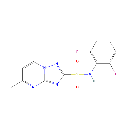 Flumetsulam (CAS: 98967-40-9) - Chemical Structure and Molecular Formula 
