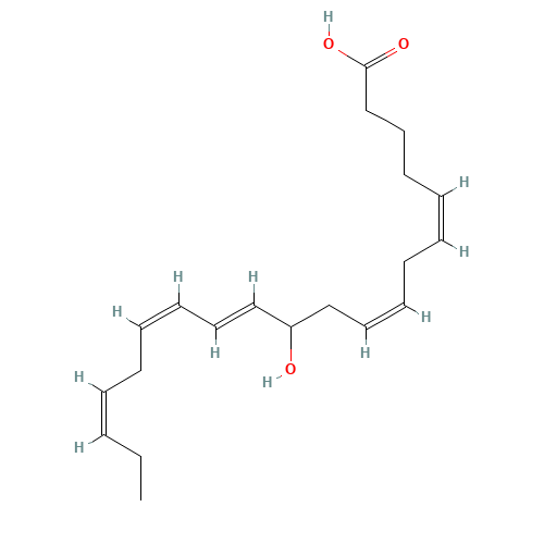 (+/-)-11-HYDROXY-5Z,8Z,12E,14Z,17Z-EICOSAPENTAENOIC ACID (CAS: 99217-78-4) - Chemical Structure and Molecular Formula 