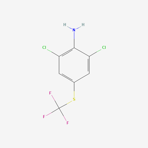 2,6-DICHLORO-4-TRIFLUOROMETHYLSULFANYL-PHENYLAMINE (CAS: 99479-65-9) - Chemical Structure and Molecular Formula 