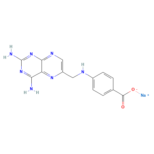 4-(N-[2,4-DIAMINO-6-PTERIDINYLMETHYL]-AMINO)BENZOIC ACID SODIUM SALT (CAS: 100929-45-1) - Related Chemical Product
