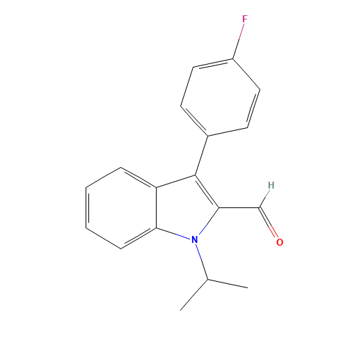 3-(4-FLUORO-PHENYL)-1-ISOPROPYL-1H-INDOLE-2-CARBALDEHYDE (CAS: 101125-34-2) - Related Chemical Product