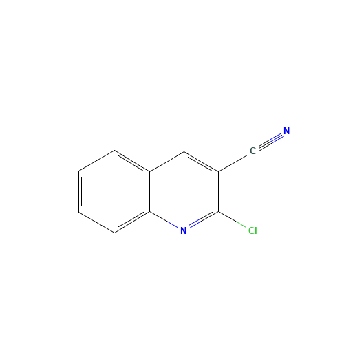 2-CHLORO-4-METHYLQUINOLINE-3-CARBONITRILE (CAS: 101617-94-1) - Chemical Structure and Molecular Formula 