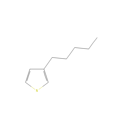 3-N-PENTYLTHIOPHENE (CAS: 102871-31-8) - Chemical Structure and Molecular Formula 