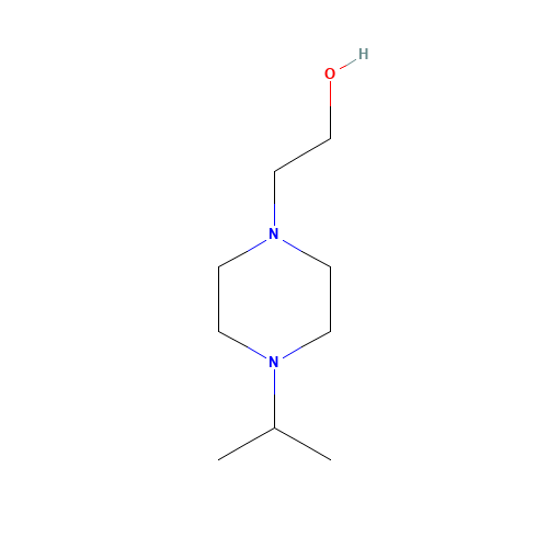 1-(2-HYDROXYETHYL)-4-ISOPROPYL-PIPERAZINE (CAS: 103069-50-7) - Chemical Structure and Molecular Formula 