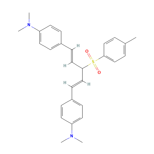 BIS(P-DIMETHYLAMINOSTYRYL)-P-METHYLPHENYLSULFONYLMETHANE (CAS: 104080-17-3) - Related Chemical Product