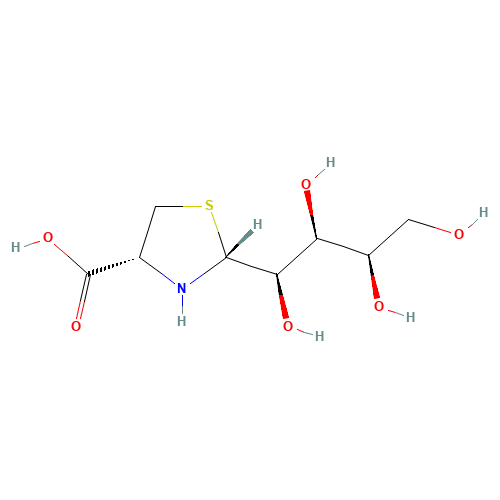 2-(D-XYLO-TETRAHYDROXYBUTYL)-4(R)-1,3-THIAZOLIDINE-4-CARBOXYLIC ACID (CAS: 110270-19-4) - Related Chemical Product
