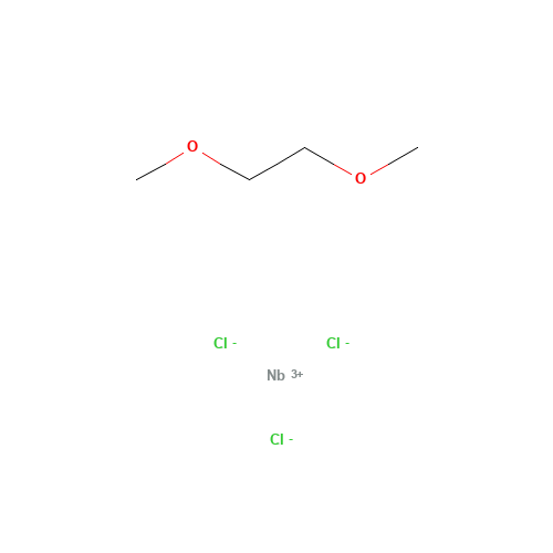 NIOBIUM TRICHLORIDE 1,2-DIMETHOXYETHANE COMPLEX (CAS: 110615-13-9) - Chemical Structure and Molecular Formula 