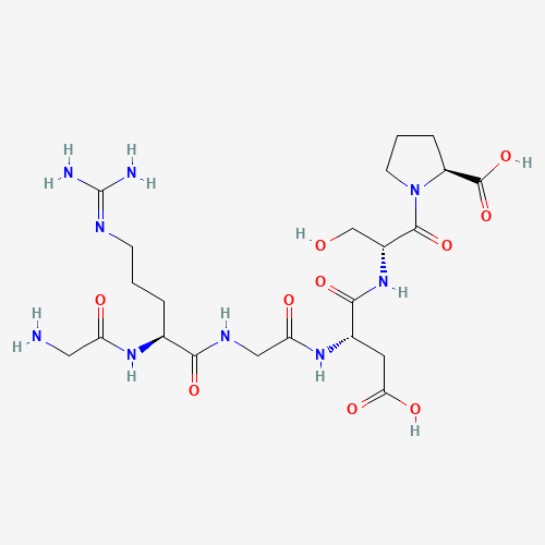 H-GLY-ARG-GLY-ASP-D-SER-PRO-OH (CAS: 111844-24-7) - Chemical Structure and Molecular Formula 