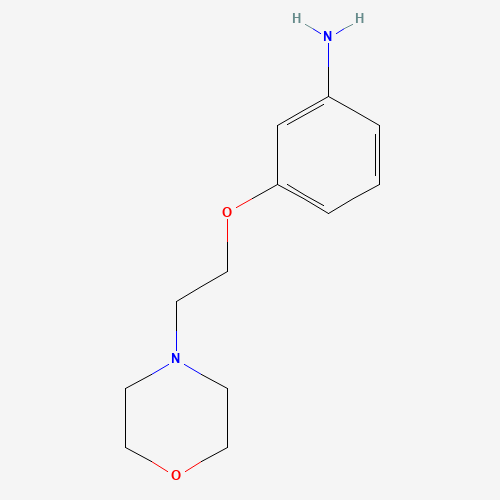 3-(2-MORPHOLIN-4-YLETHOXY)ANILINE (CAS: 112677-72-2) - Chemical Structure and Molecular Formula 