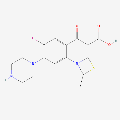 6-Fluoro-1-methyl-4-oxo-7-(1-piperazinyl)-4H-[1,3]thiazeto[3,2-a]quinoline-3-carboxylic acid (CAS: 112984-60-8) - Related Chemical Product