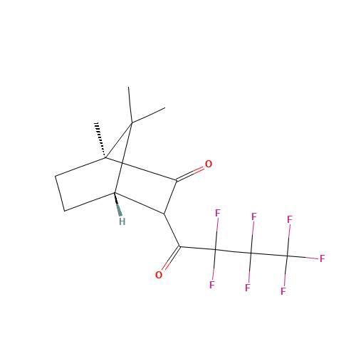 3-(HEPTAFLUOROBUTYRYL)-I-CAMPHOR (CAS: 115224-00-5) - Chemical Structure and Molecular Formula 