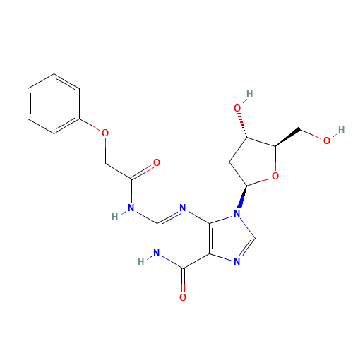 N2-PHENOXYACETYL-2'-DEOXYGUANOSINE (CAS: 115389-03-2) - Chemical Structure and Molecular Formula 