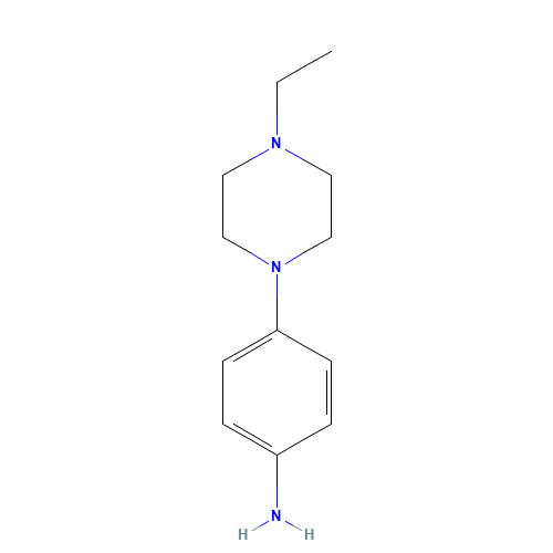 4-(4-Ethylpiperazin-1-ly)aniline (CAS: 115619-01-7) - Chemical Structure and Molecular Formula 