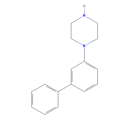 1-(3-BIPHENYLYL)PIPERAZINE (CAS: 115761-61-0) - Chemical Structure and Molecular Formula 