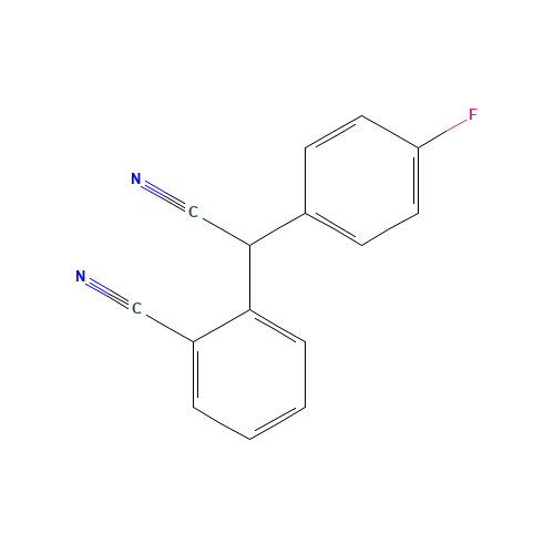 2-[CYANO(4-FLUOROPHENYL)METHYL]BENZENECARBONITRILE (CAS: 116617-31-3) - Chemical Structure and Molecular Formula 