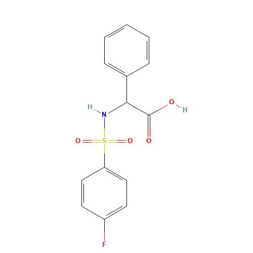 2-([(4-FLUOROPHENYL)SULFONYL]AMINO)-2-PHENYLACETIC ACID (CAS: 117309-49-6) - Related Chemical Product