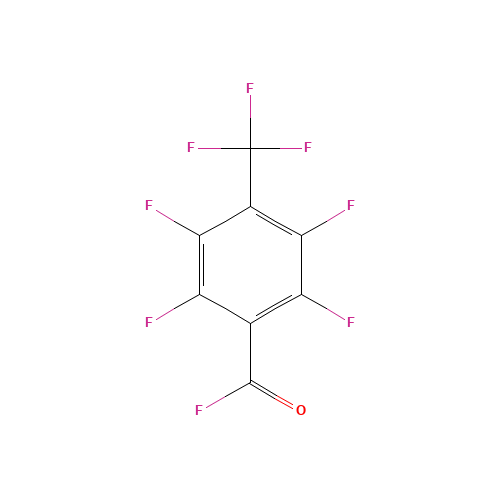 2,3,5,6-TETRAFLUORO-4-TRIFLUOROMETHYL-BENZOYL FLUORIDE (CAS: 117338-23-5) - Chemical Structure and Molecular Formula 