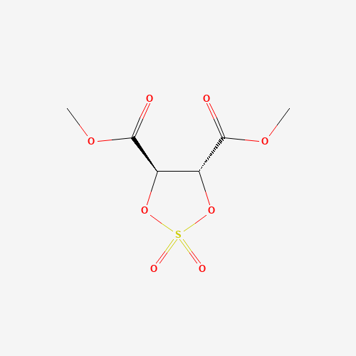 DIMETHYL L-TARTRATE CYCLIC SULFATE (CAS: 117470-90-3) - Chemical Structure and Molecular Formula 