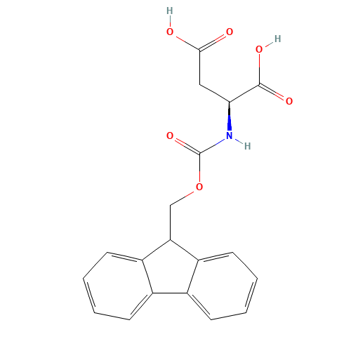 Fmoc-L-aspartic acid (CAS: 119062-05-4) - Chemical Structure and Molecular Formula 