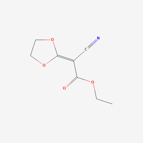 ETHYL 2-CYANO-2-(1,3-DIOXOLAN-2-YLIDEN)ACETATE (CAS: 121020-70-0) - Chemical Structure and Molecular Formula 