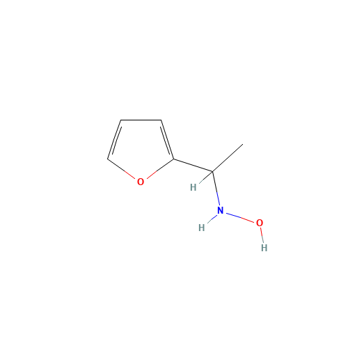 N-(1-FURAN-2-YL-ETHYL)-HYDROXYLAMINE (CAS: 123606-36-0) - Chemical Structure and Molecular Formula 