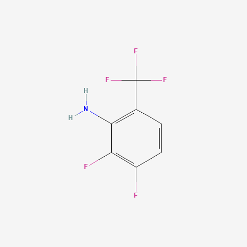 2,3-DIFLUORO-6-(TRIFLUOROMETHYL)ANILINE (CAS: 124185-34-8) - Chemical Structure and Molecular Formula 