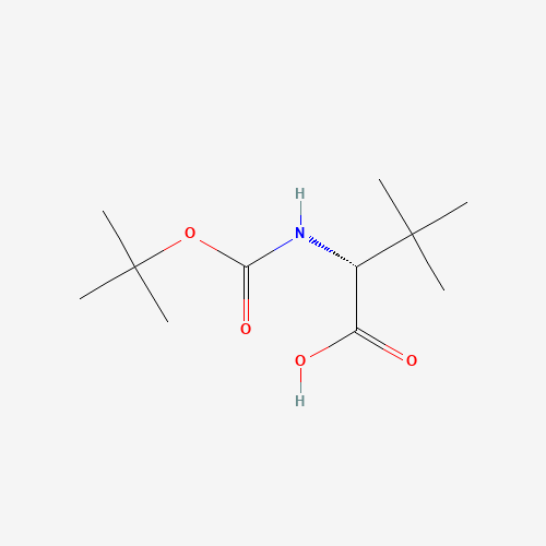 BOC-D-ALPHA-T-BUTYLGLYCINE (CAS: 124655-17-0) - Chemical Structure and Molecular Formula 