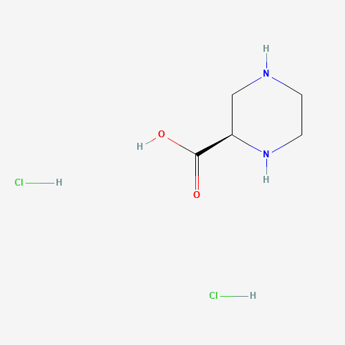 (R)-(+)-2-Piperazinecarboxylic acid dihydrochloride (CAS: 126330-90-3) - Chemical Structure and Molecular Formula 