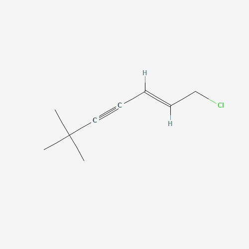 1-CHLORO-6,6-DIMETHYL-2-ENE-4-YNE-HEPTANE (CAS: 126764-17-8) - Chemical Structure and Molecular Formula 
