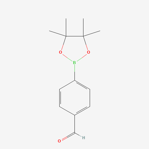4-Formylphenylboronic acid pinacol cyclic ester (CAS: 128376-64-7) - Chemical Structure and Molecular Formula 