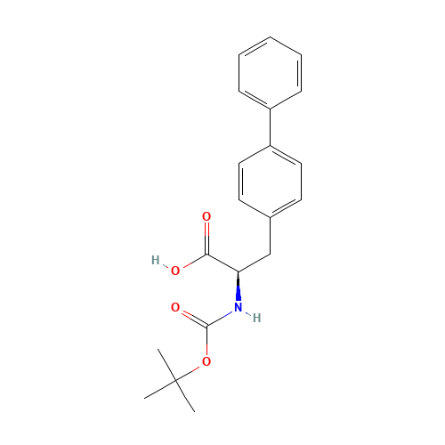 BOC-D-4,4'-BIPHENYLALANINE (CAS: 128779-47-5) - Chemical Structure and Molecular Formula 