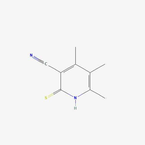 2-MERCAPTO-4,5,6-TRIMETHYLNICOTINONITRILE (CAS: 128917-84-0) - Chemical Structure and Molecular Formula 